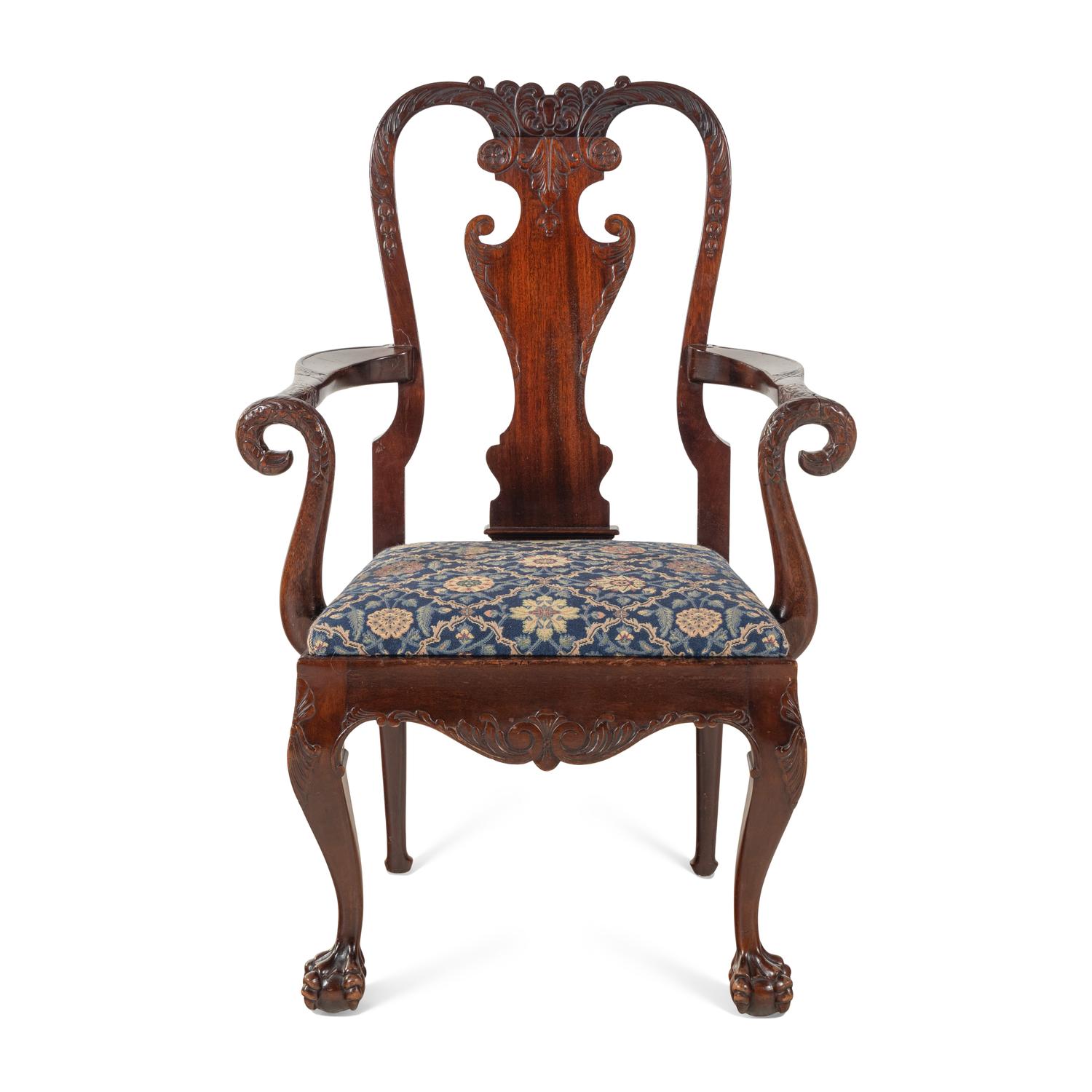 An George II Style Mahogany Armchair