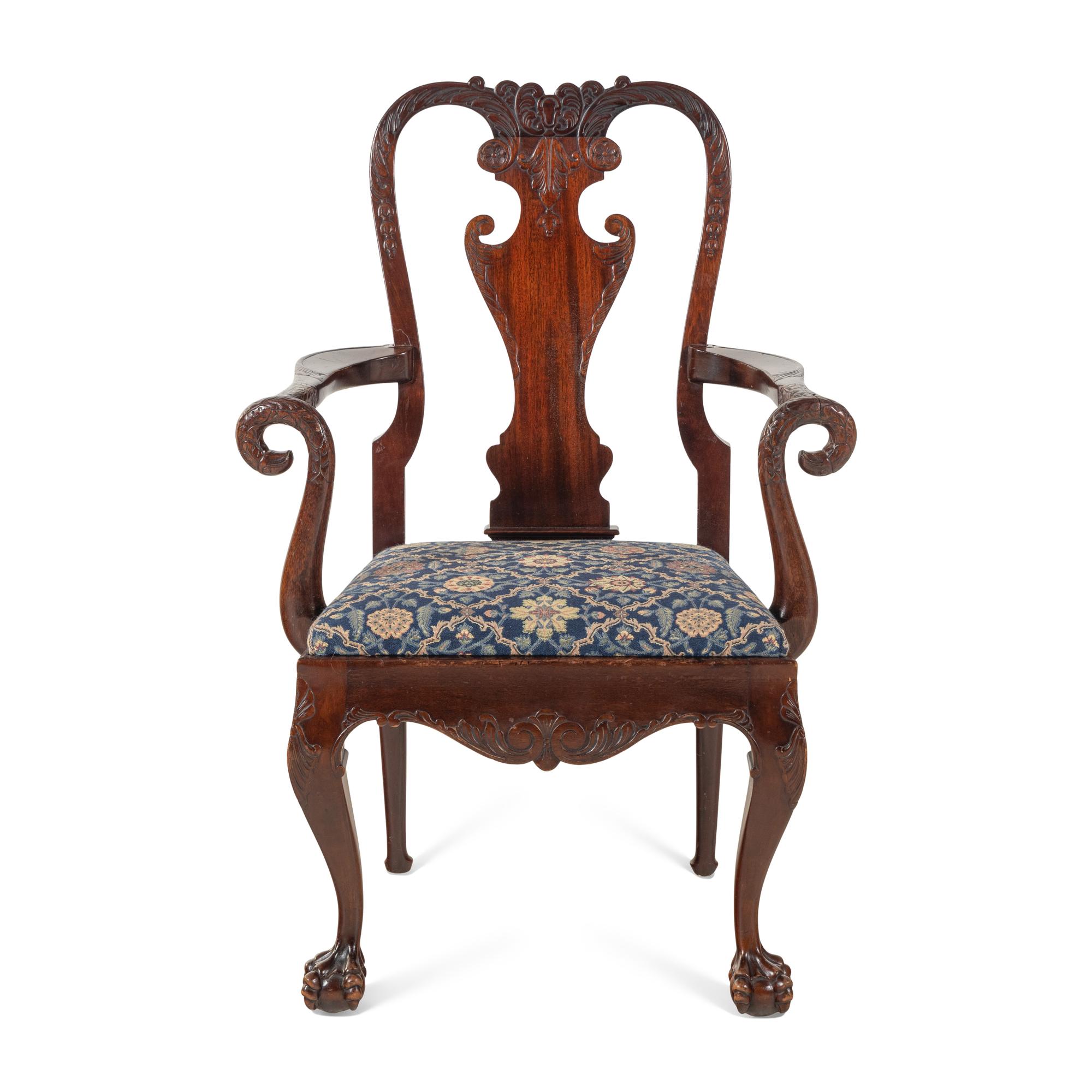 An George II Style Mahogany Armchair