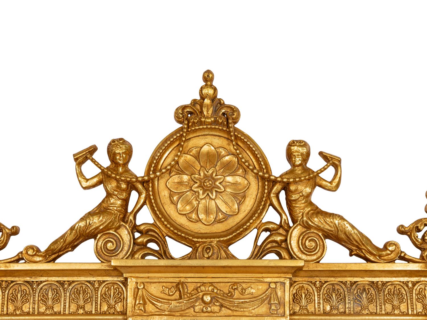 A Pair of Massive Friedman Brothers Adam Style Giltwood Overmantel Mirrors