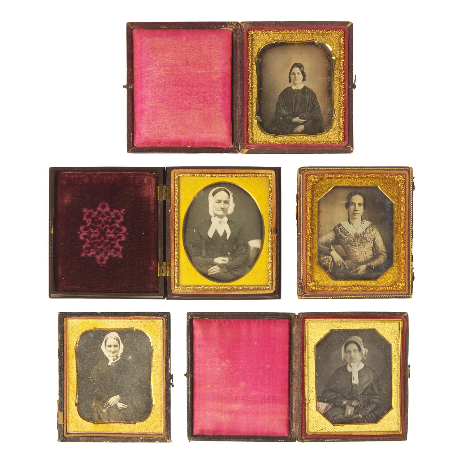 [Early Photography] Group of 26 Daguerreotypes of Women