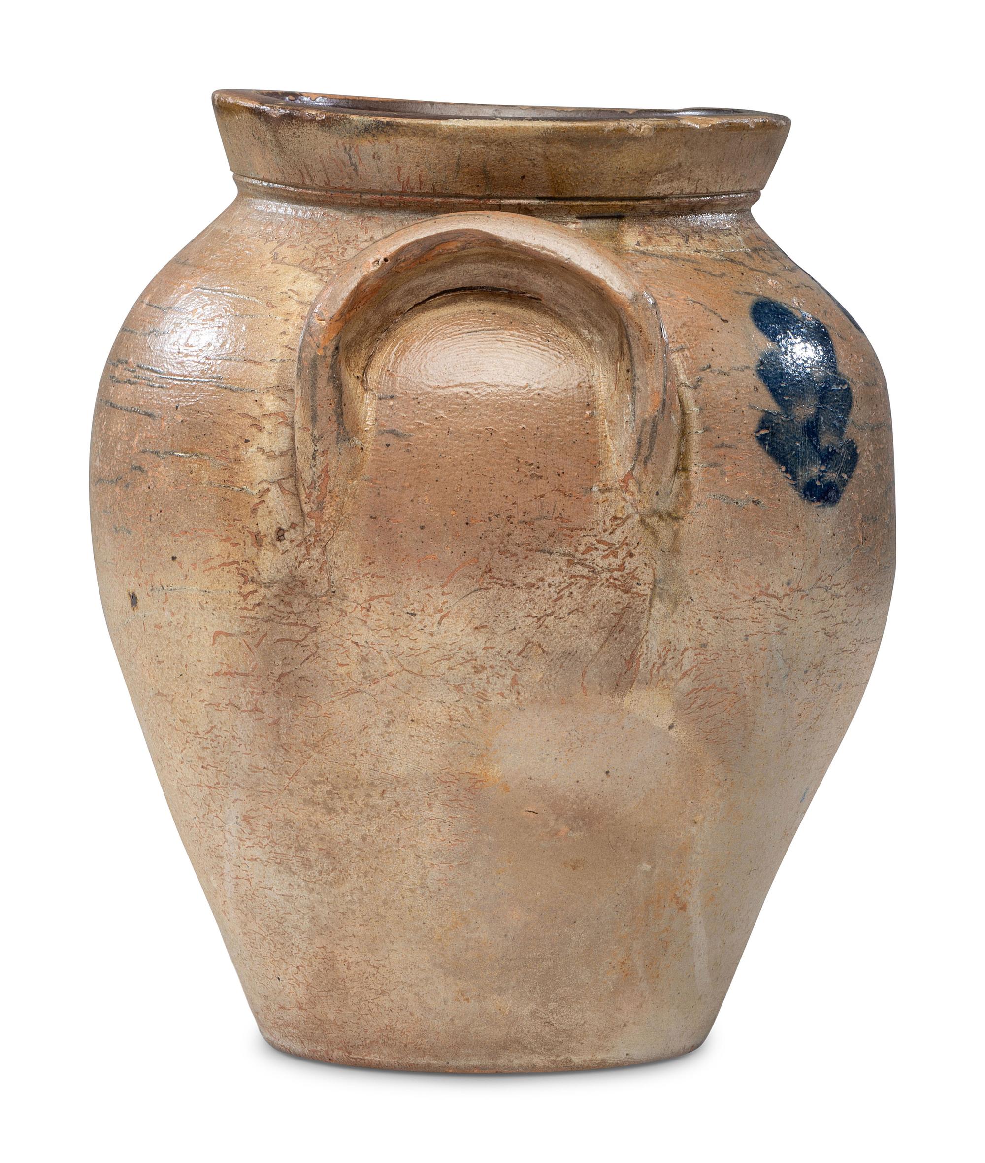 An I. M. Mead Cobalt Decorated Stoneware Jar
