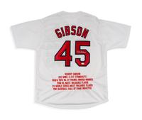 A Bob Gibson Signed Autograph St. Louis Cardinals Jersey (JSA Sticker)