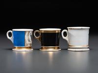 Three Fraternal Porcelain Shaving Mugs