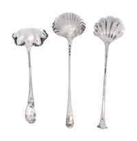 Two English Silver Ladles and an American Silver Ladle