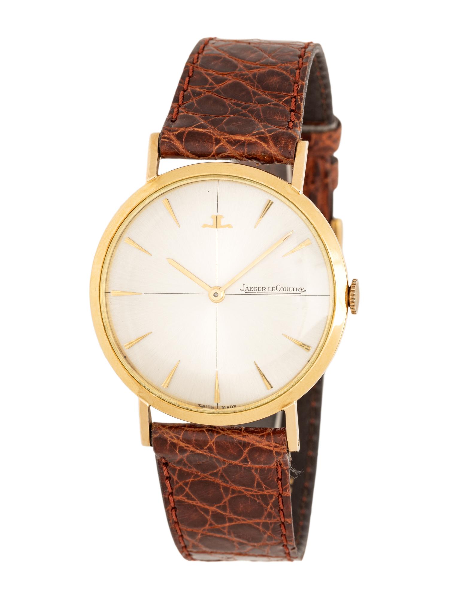 JAEGER-LECOULTRE, 18K YELLOW GOLD WATCH WITH JLC BUCKLE