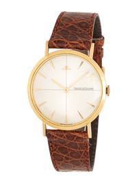 JAEGER-LECOULTRE, 18K YELLOW GOLD WATCH WITH JLC BUCKLE