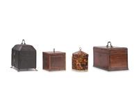 An Assorted Group of Four George II / III Tea Caddies