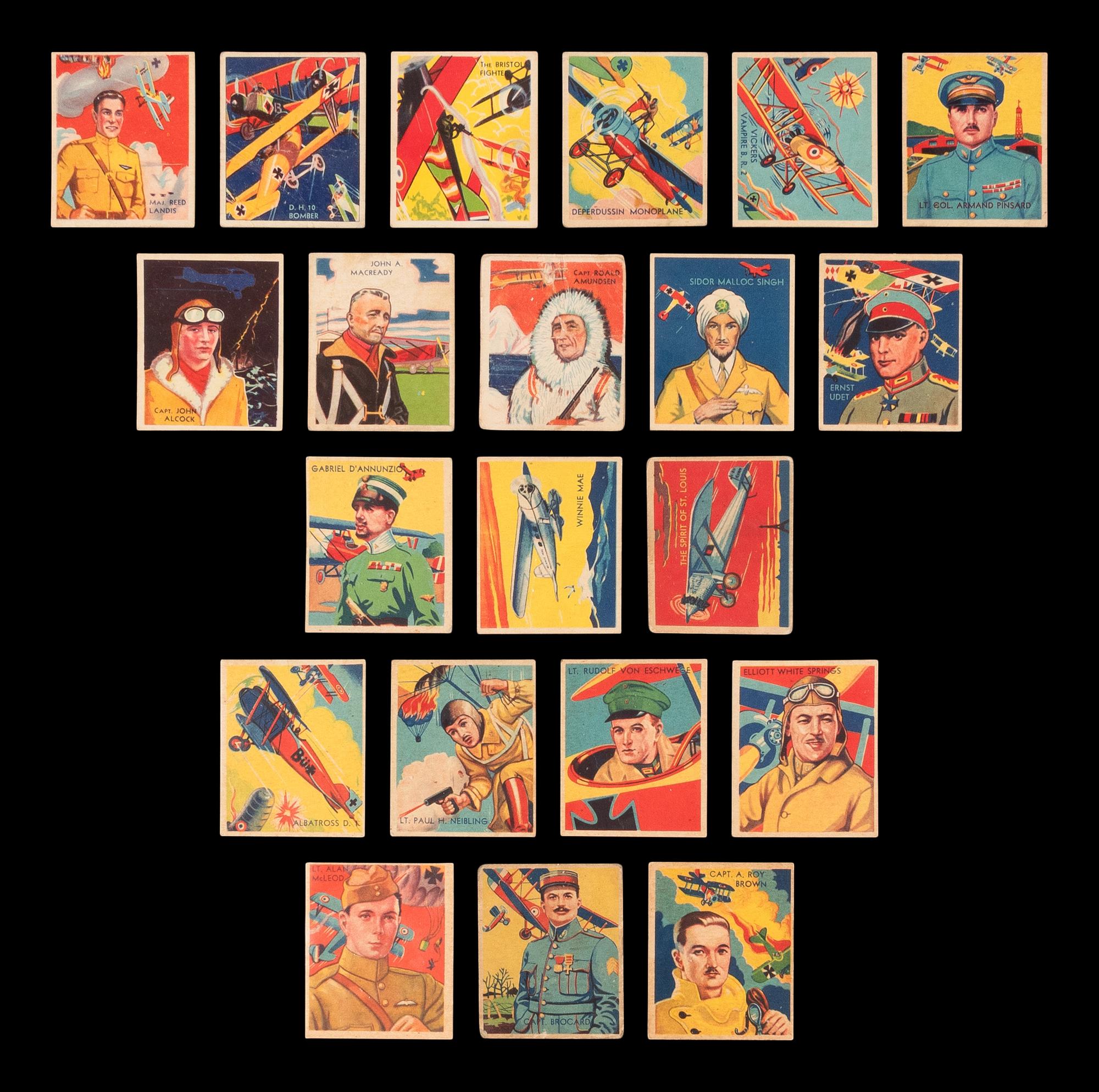 A Collection of Over 60 1934 R136 National Chicle Sky Birds Trading Cards