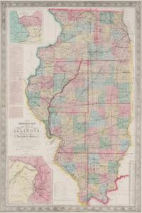 [MAPS & VIEWS]. COLTON, Joseph Hutchins (1800-1893). New Sectional Map of the State of Illinois...Prepared by J.M. Peck, John Messinger, and A.J. Mathewson . New York: J.H. Colton and Co., 1857.