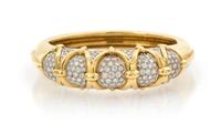 An 18 Karat Yellow Gold Diamond Bangle Bracelet, 44.20 dwts.