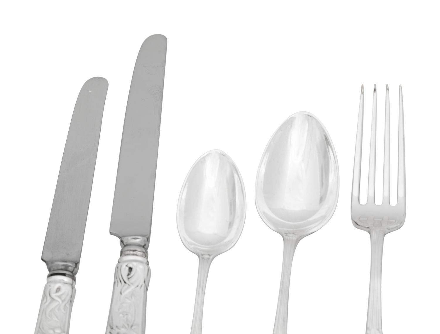 An Assembled Tiffany and Co. Audubon Silver Flatware Service