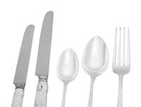 An Assembled Tiffany and Co. Audubon Silver Flatware Service