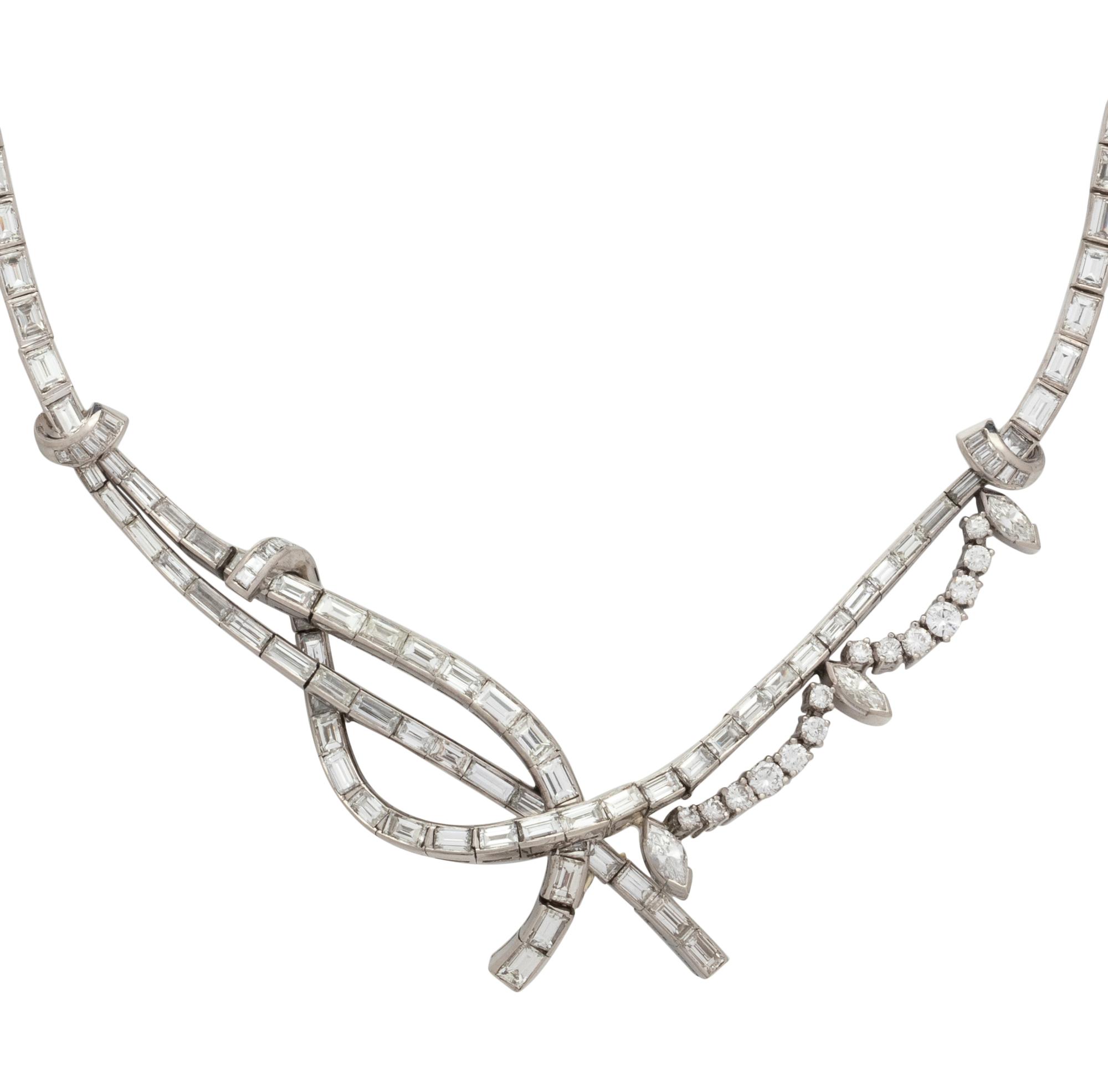 DIAMOND AND EMERALD NECKLACE