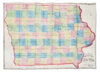 (MAP, IOWA) CHAPMAN, SILAS. Sectional Map of the State of Iowa. Chicago, 1868.