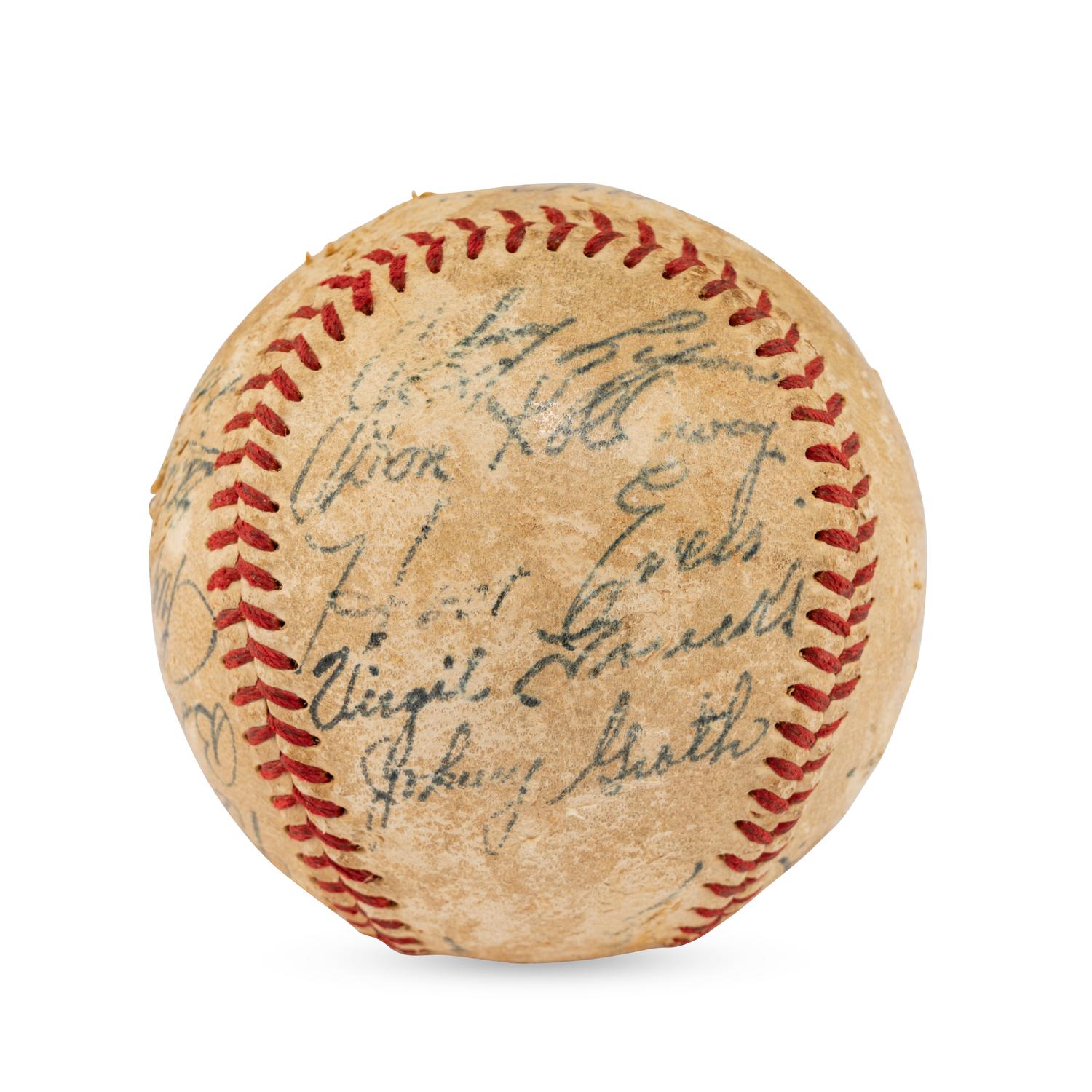 A 1947 Detroit Tigers Team Signed Autograph Baseball