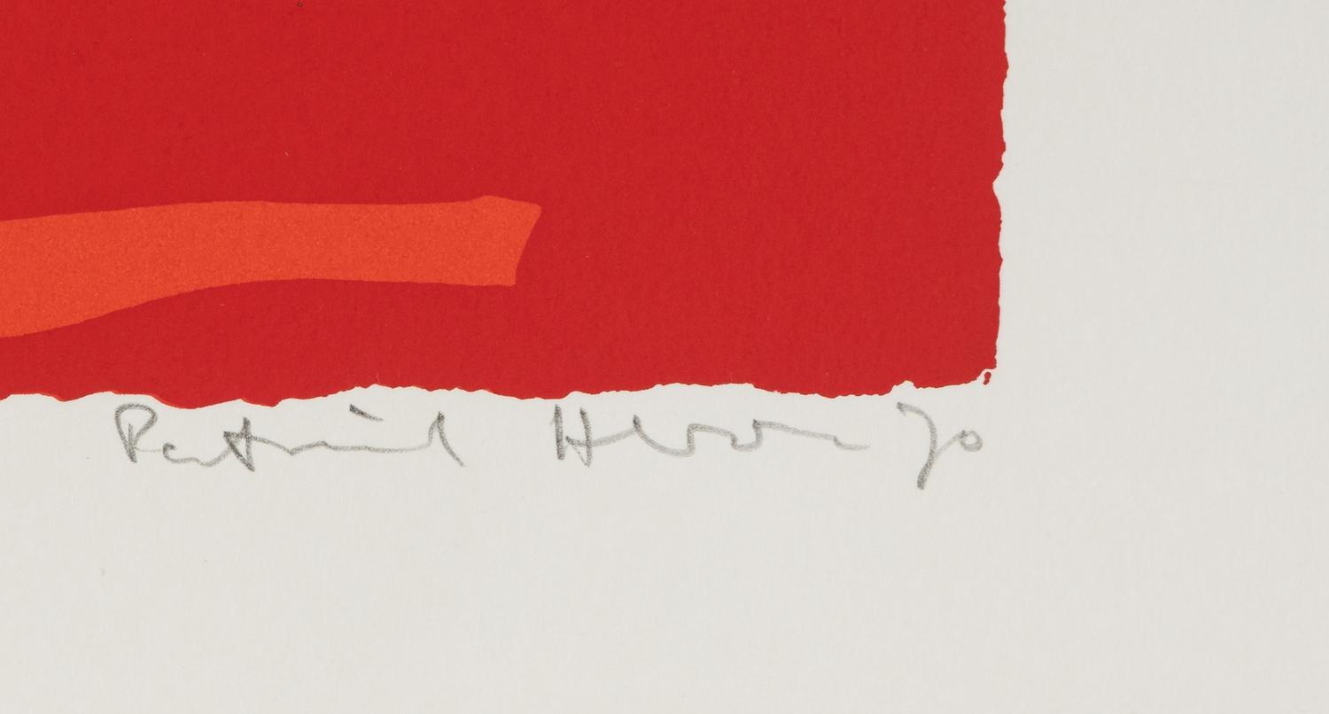Six in Vermillion with Green in Yellow; Six in Vermillion with Violet in Red; and Six in Vermillion with Red in Red (a group of three prints), 1970