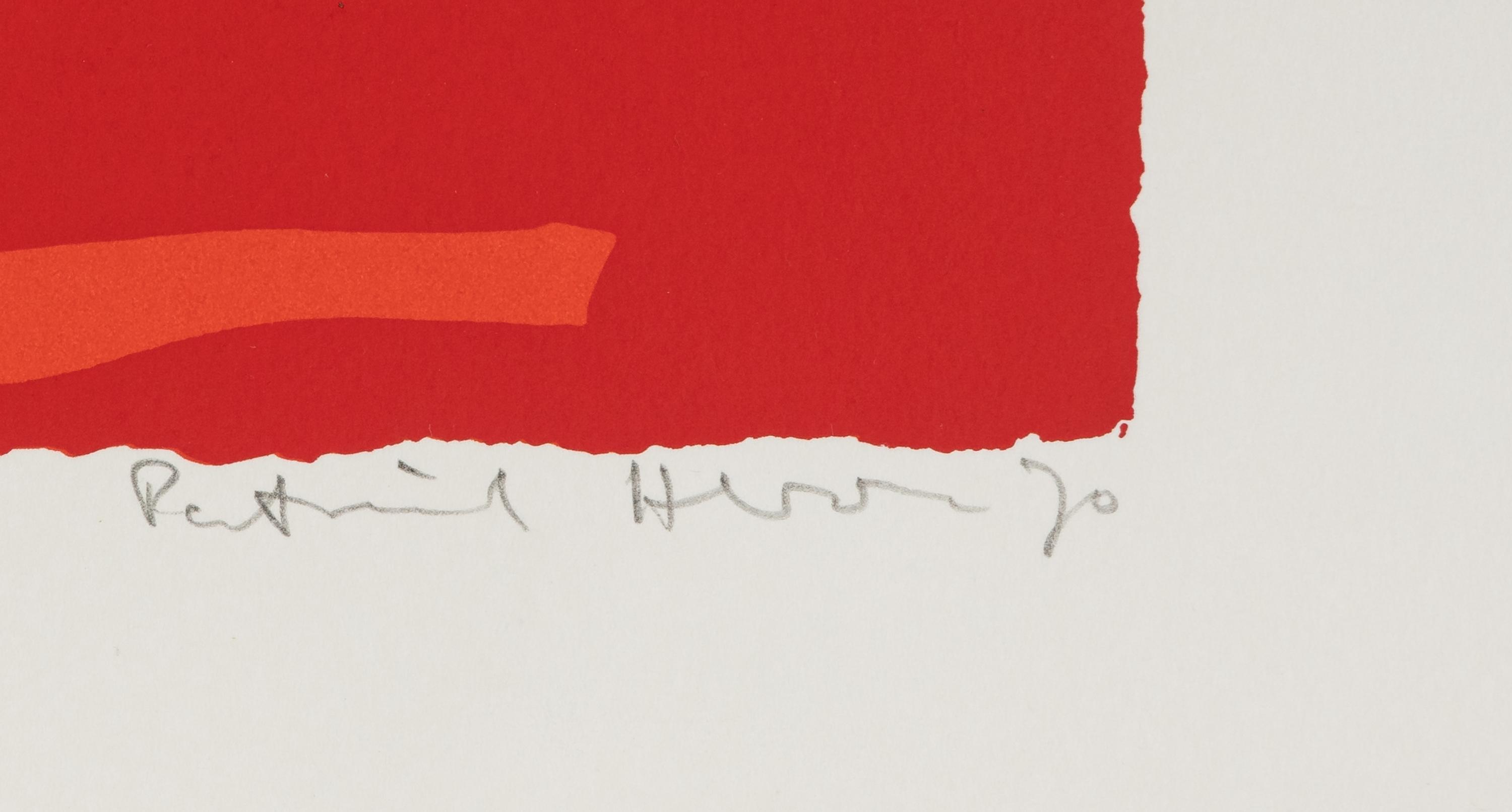 Six in Vermillion with Green in Yellow; Six in Vermillion with Violet in Red; and Six in Vermillion with Red in Red (a group of three prints), 1970