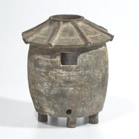 A Chinese Pottery Granary Vessel, Han Dynasty 漢 灰陶谷仓