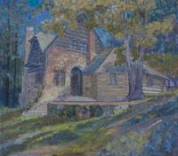 Artist Unknown, (American, Early 20th century), Cottage in Woods