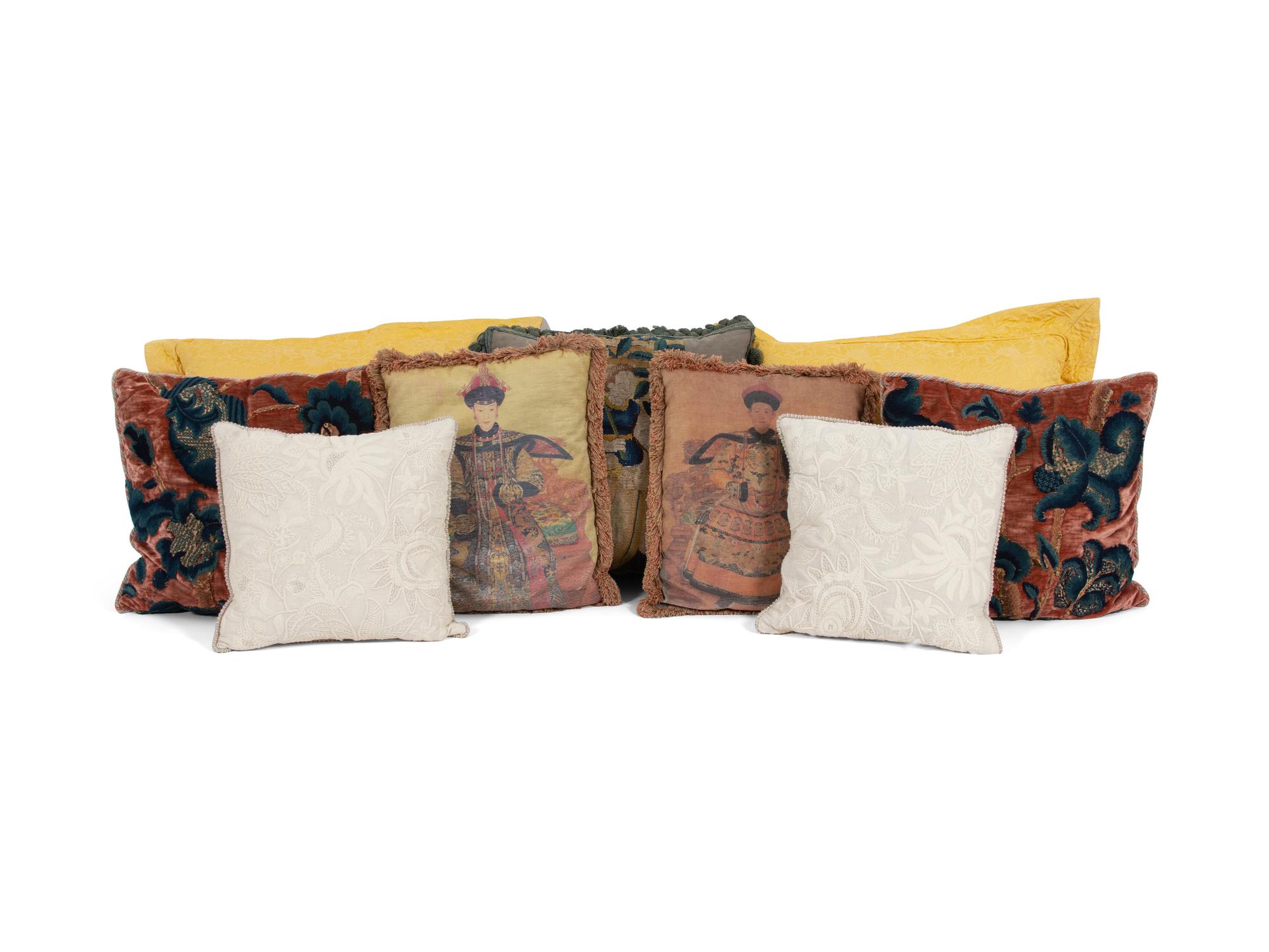 A Group of Nine Pillows