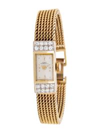 GERARD PERREGAUX, 14K YELLOW GOLD AND DIAMOND WATCH