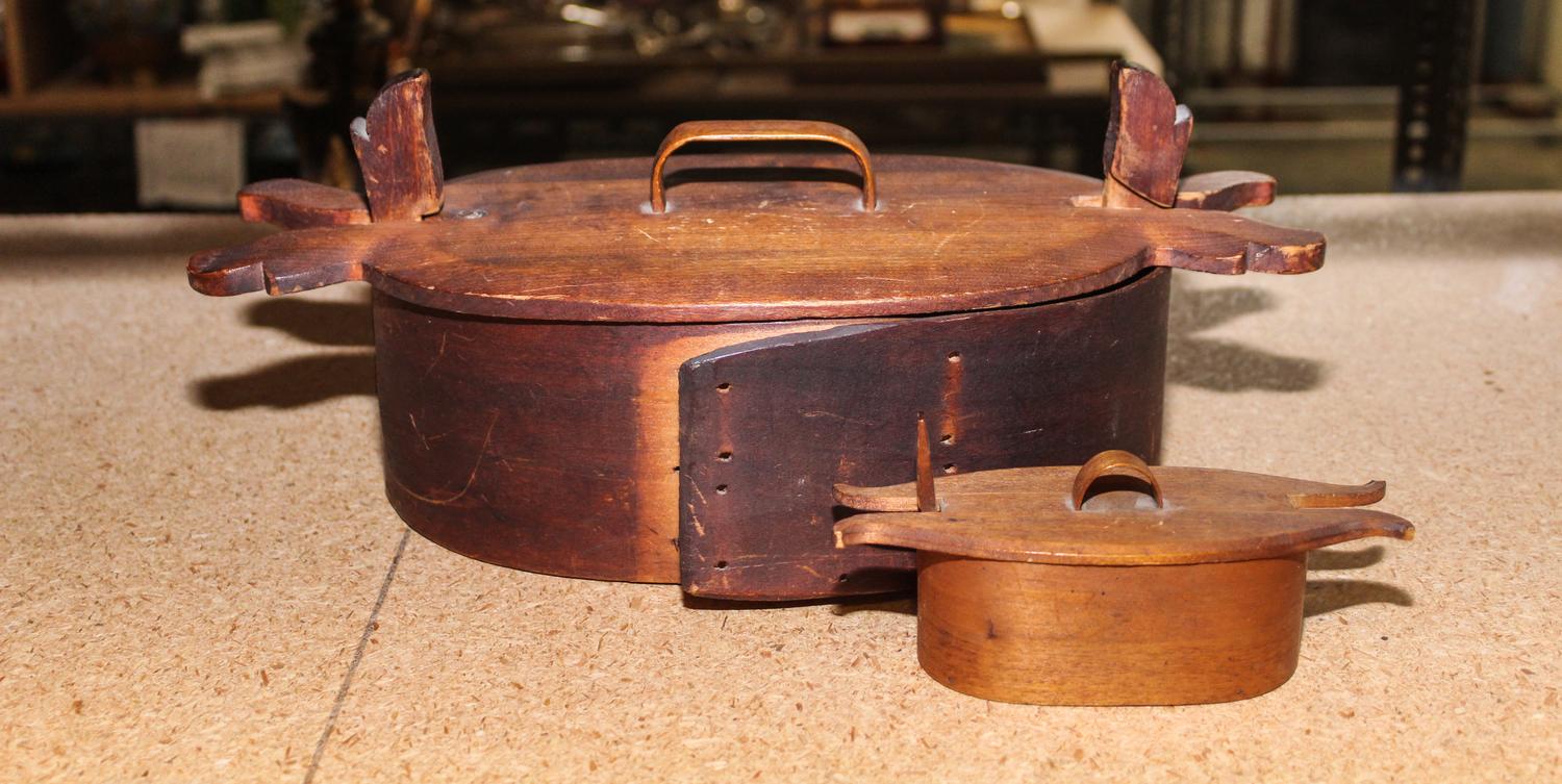 Two Danish Bentwood Boxes Width of larger 14 1/2 inches. — LATE 19TH CENTURY