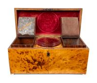 A George III Tortoiseshell and Green-Stained Tortoiseshell Inlay Tea Caddy — LATE 18TH CENTURY