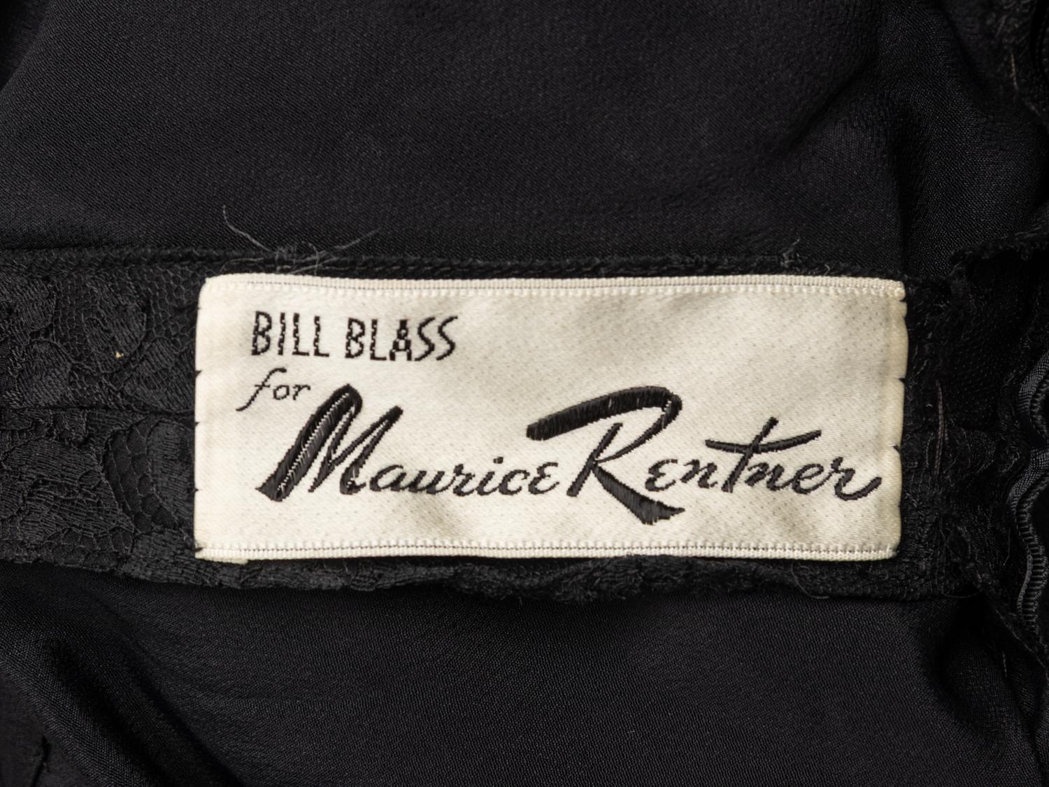 BILL BLASS FOR MAURICE RENTNER, LACE & FEATHER COCKTAIL DRESS