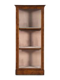 A Biedermeier Birch Vitrine Cabinet