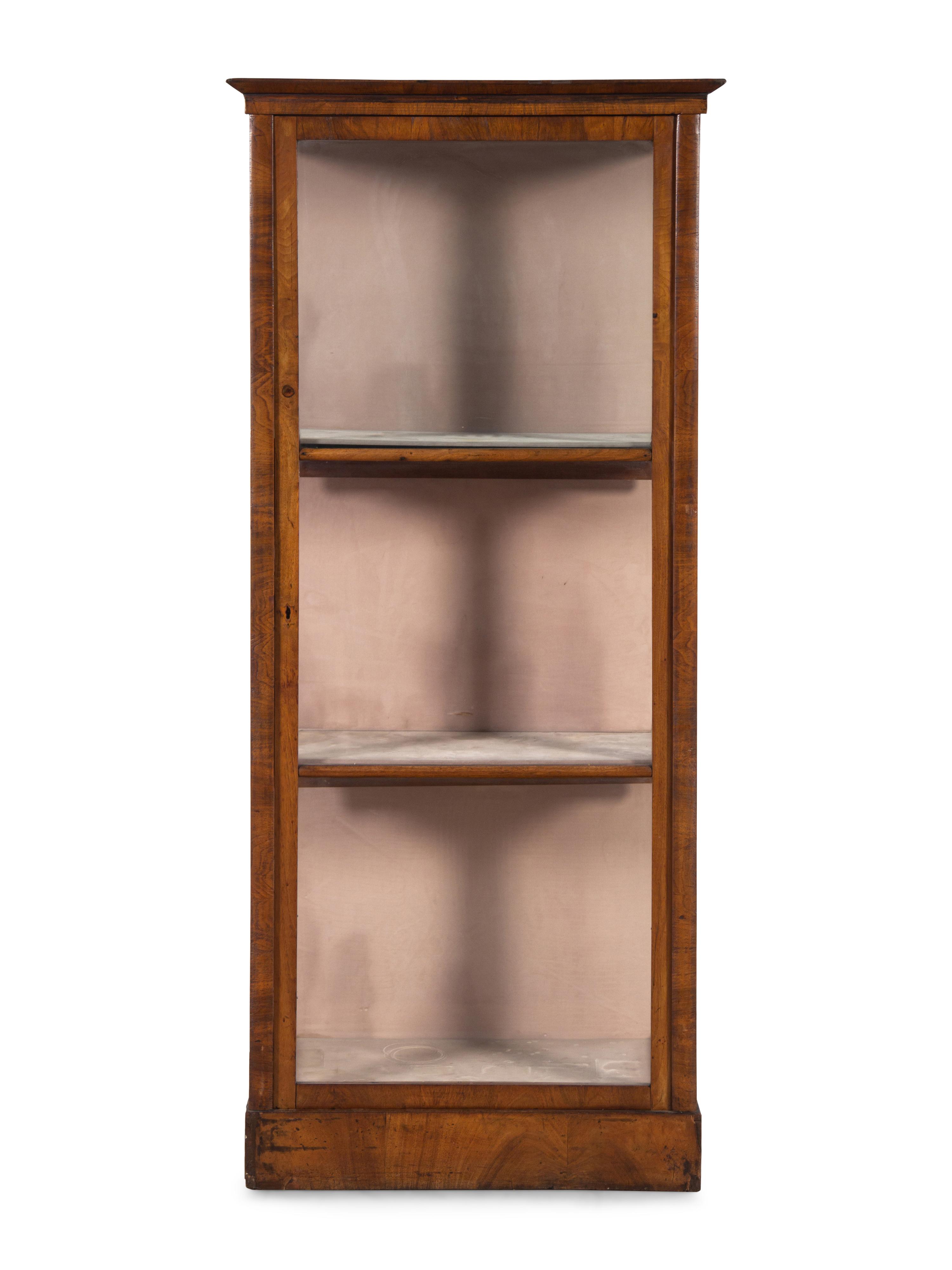 A Biedermeier Birch Vitrine Cabinet