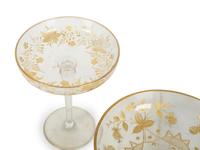 Three French Gilt Etched Glass Compotes — 19TH CENTURY