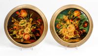 A Group of Four Framed Decorative Works Diameter of circular examples 11 1/8 inches; octagonal examples 10 1/2 x 13 1/8 inches (visible — 20TH CENTURY