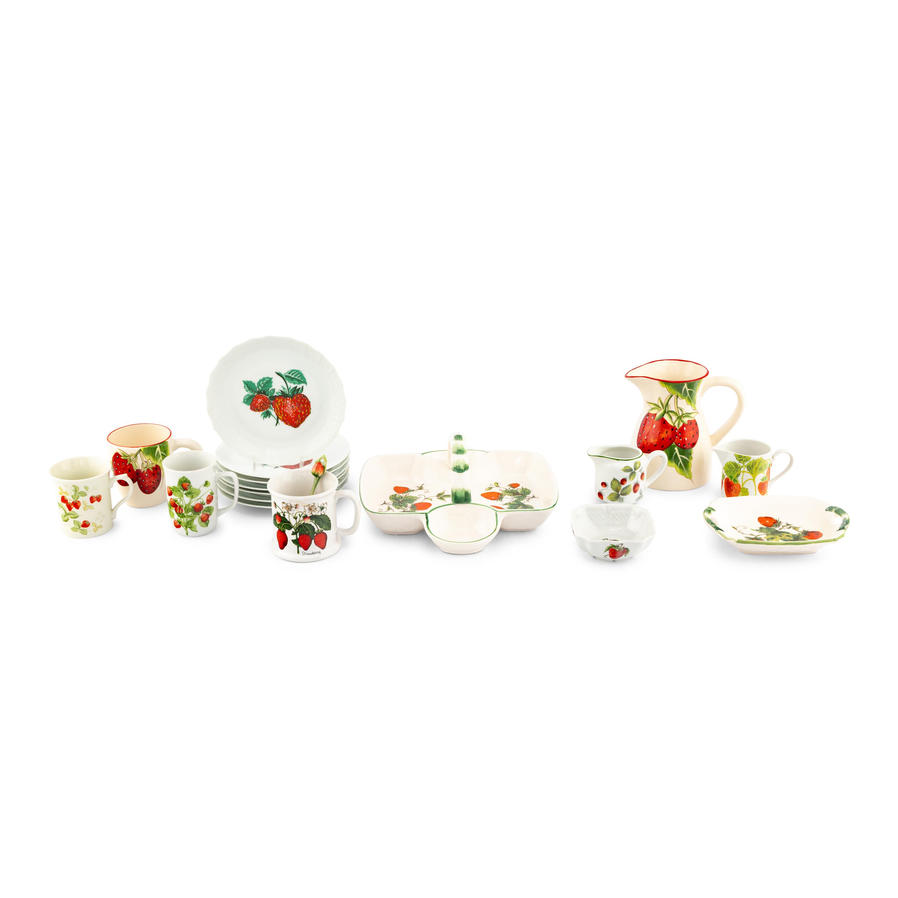 A Collection of Strawberry-Themed Tableware