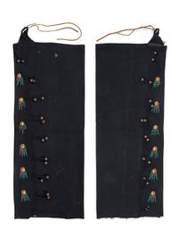 Sioux Beaded Wool Leggings, with Ribbons