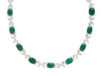 EMERALD AND DIAMOND NECKLACE