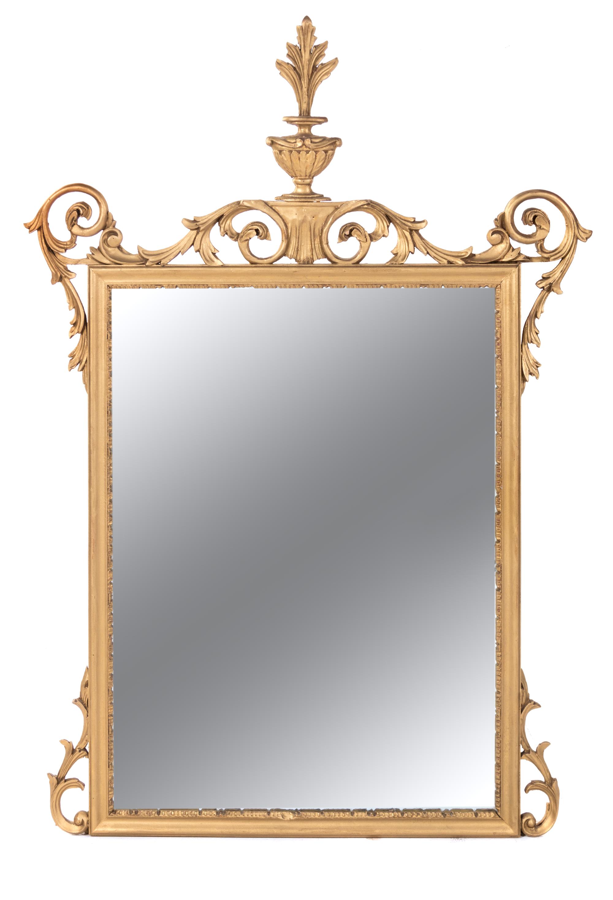 An Italian Giltwood Mirror Height 46 1/2 x width 32 inches. — FIRST HALF 20TH CENTURY