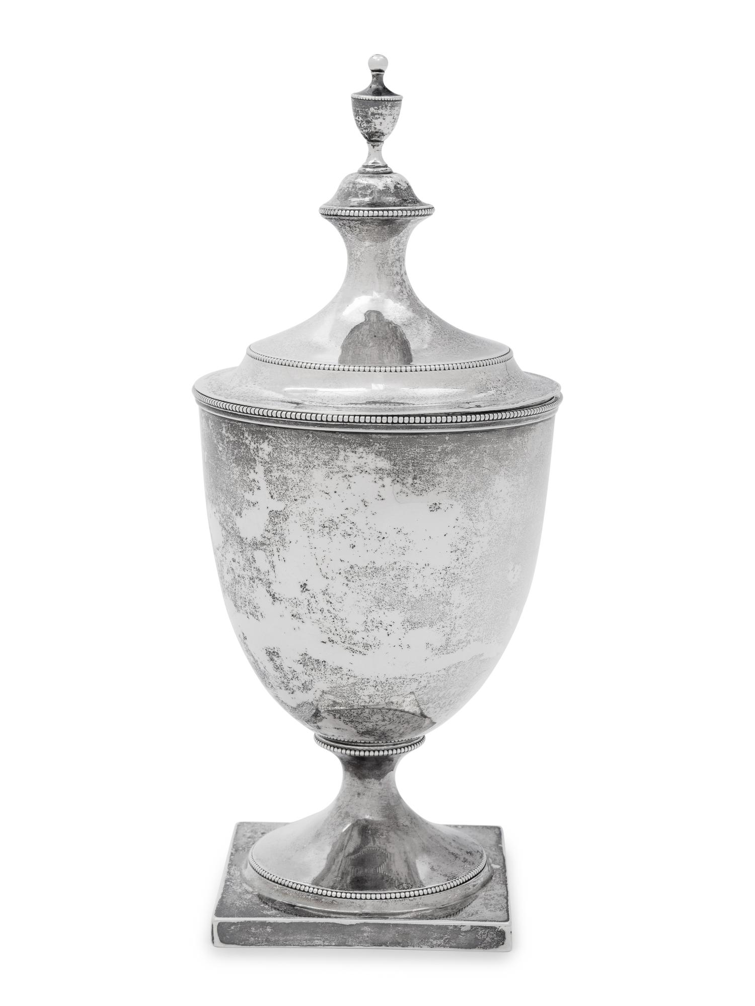 An American Silver Covered Urn