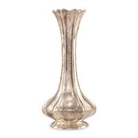 A Reed and Barton Silver Fluted Vase