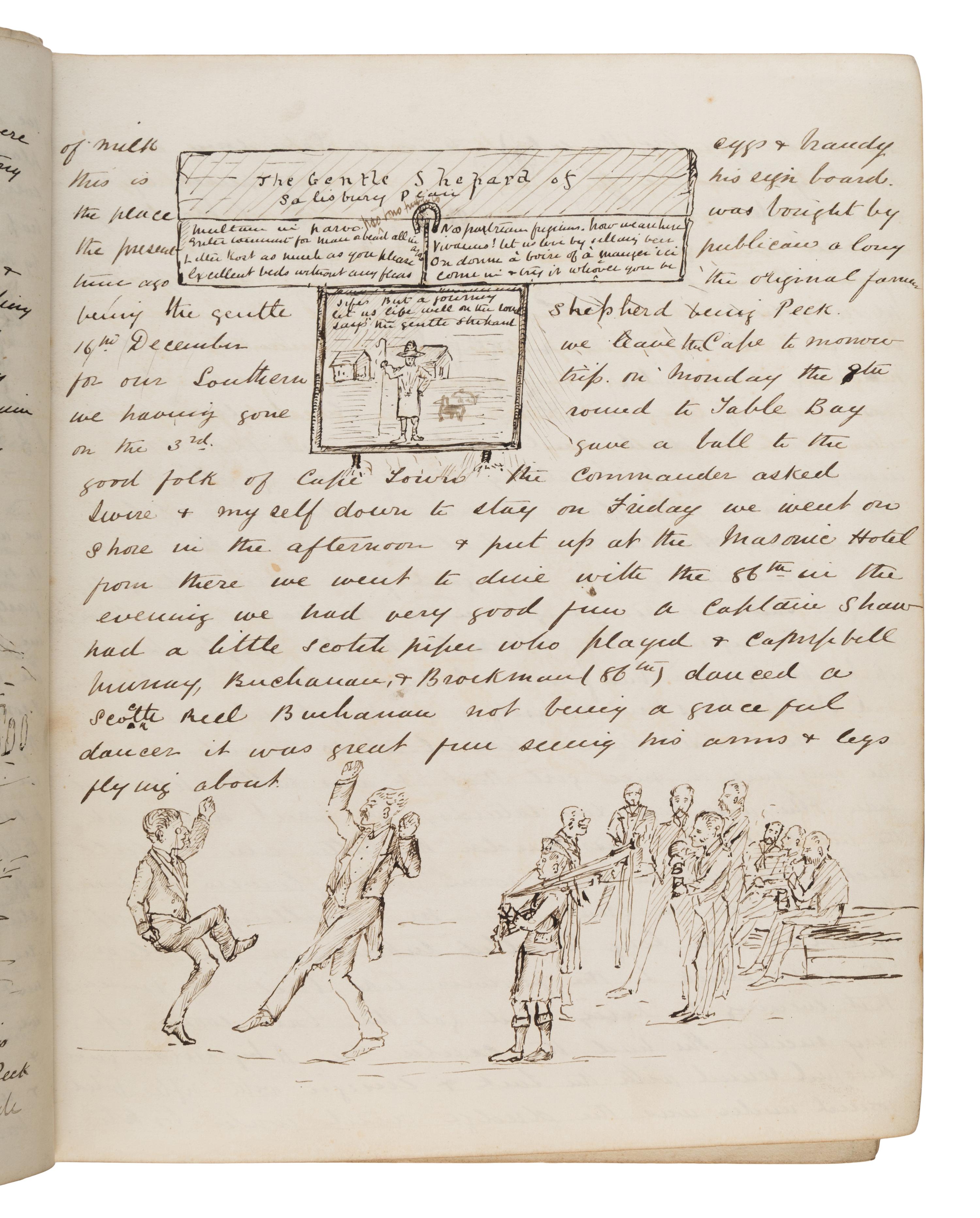 [Travel & Exploration - Challenger Expedition]. Channer, Arthur (1852-1929). Manuscript log and sketchbook kept as Sub-Lieutenant aboard H.M.S. Challenger during its pioneering scientific circumnavigation, 14 September 1873-April 1874.