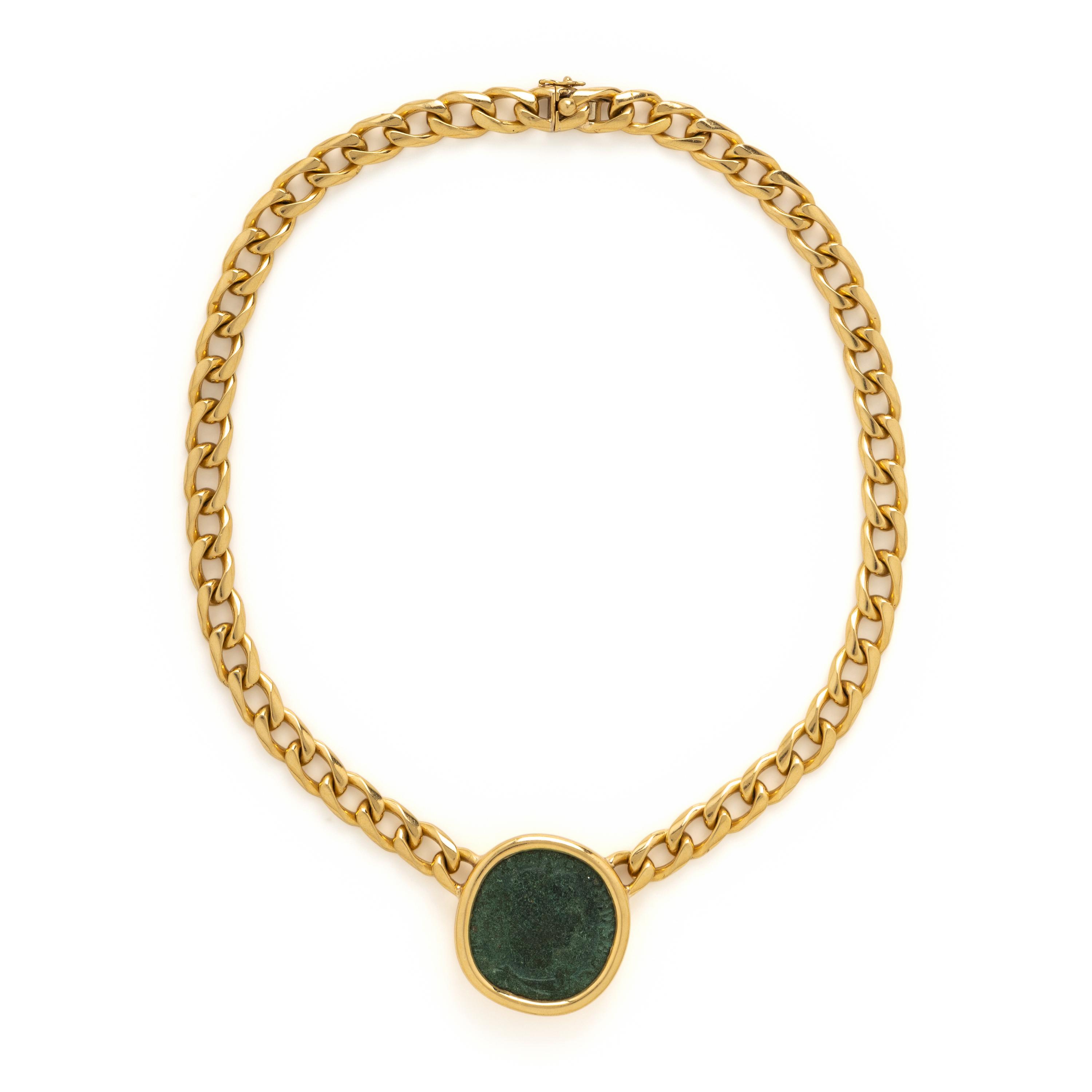Bulgari, 'Monete', Yellow Gold and Ancient Coin Necklace