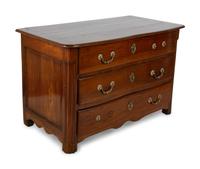 A Louis XV Style Walnut Commode