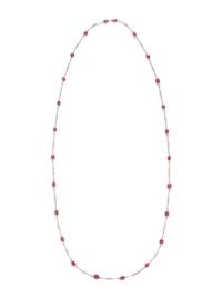 RUBY AND DIAMOND LONG CHAIN NECKLACE