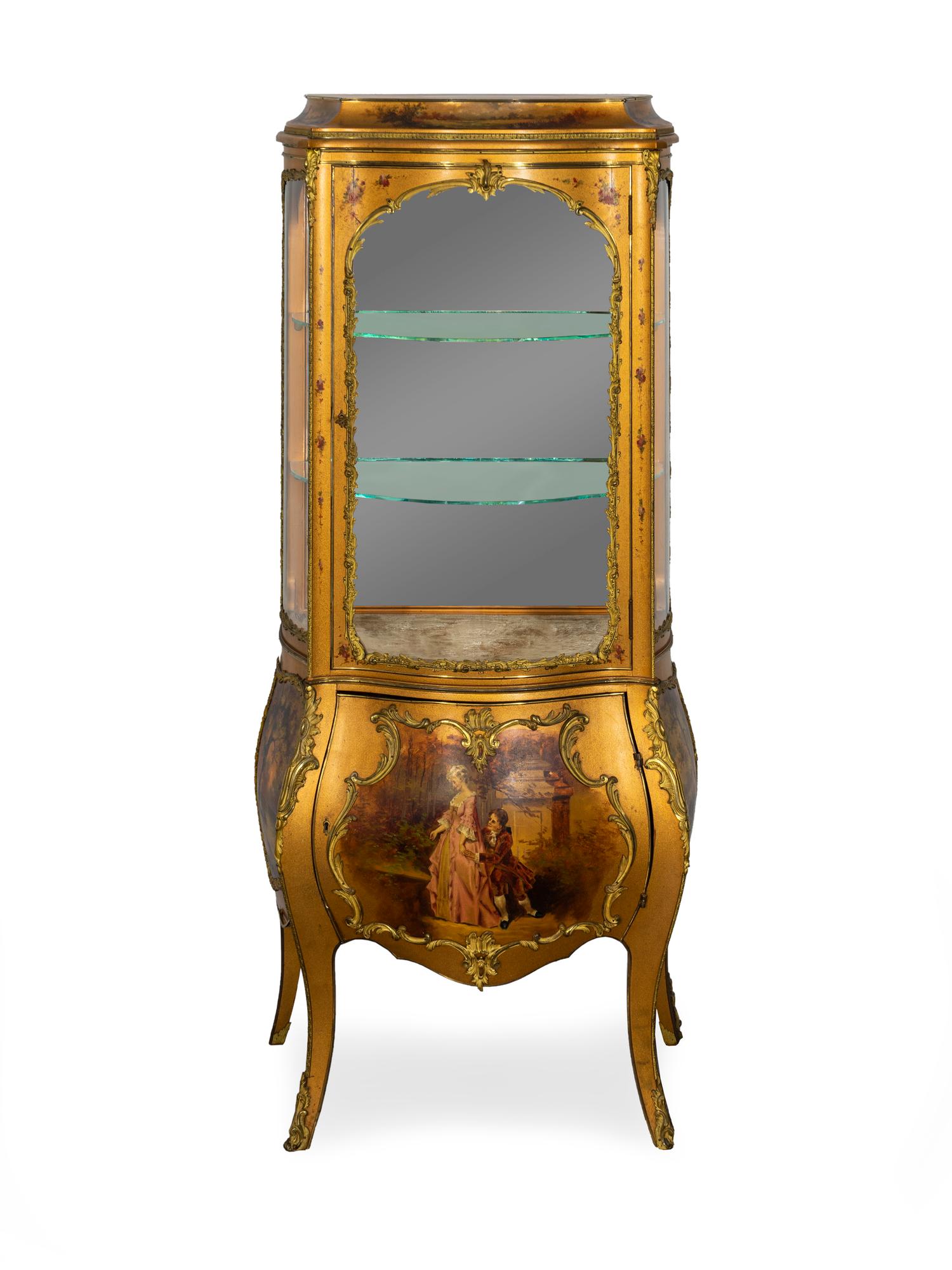 A Louis XV Style Vernis Martin Vitrine — 20TH CENTURY