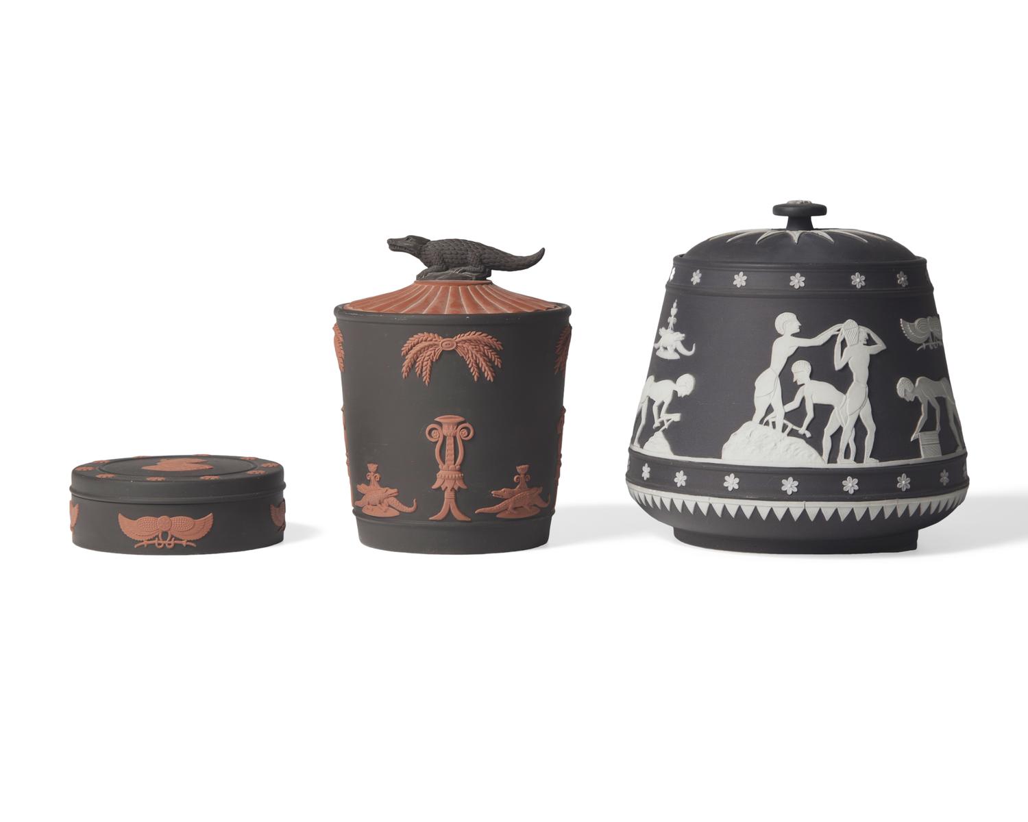 Three Wedgwood Egyptian Revival Articles