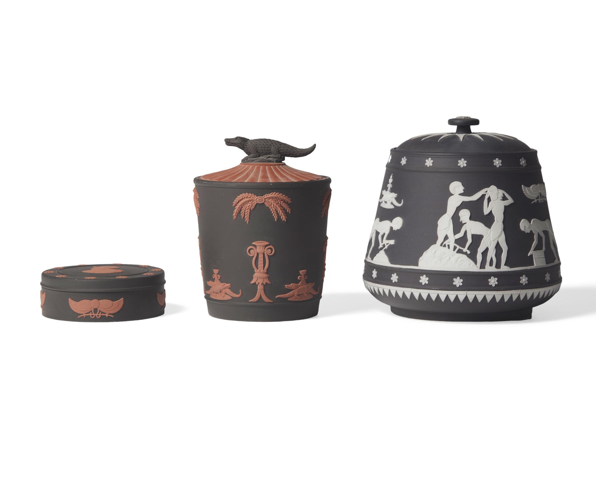 Three Wedgwood Egyptian Revival Articles