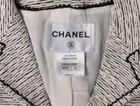 Chanel, White & Black Bouclé Tweed Jacket