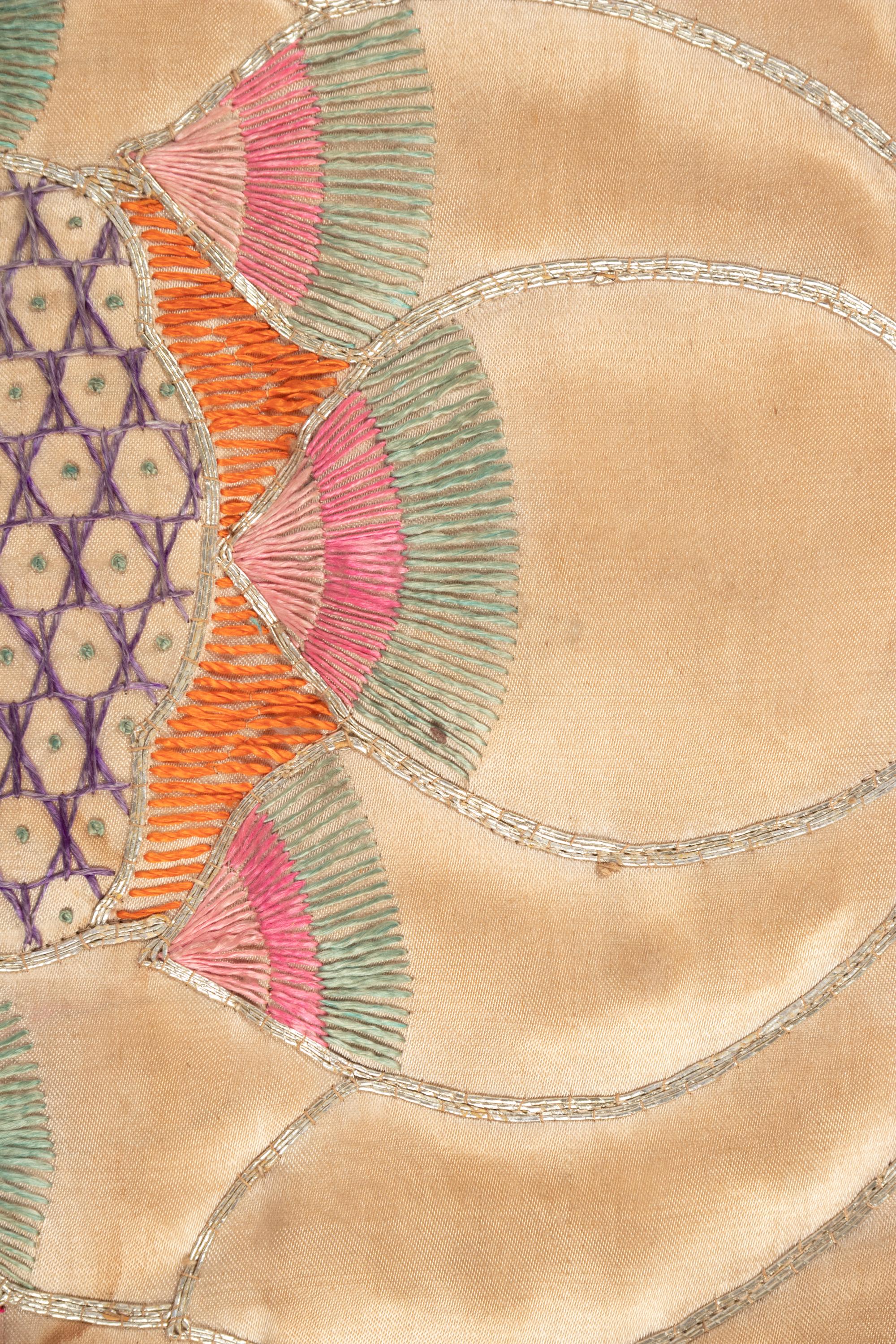 Five Chinese Theatrical Embroidered Silk Set Dressings