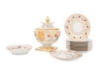 A Group of Barr, Flight and Barr Worcester Porcelain Dessert Service Articles