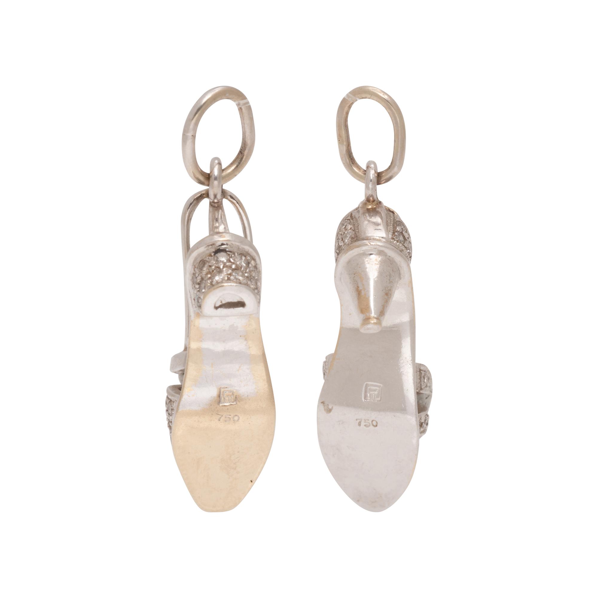 COLLECTION OF DIAMOND SHOE CHARMS