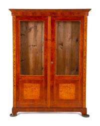 An Austrian Biedermeier Inlaid Walnut Bibliotheque — Mid-19th Century